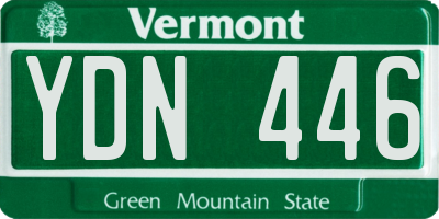 VT license plate YDN446