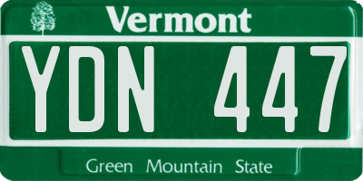 VT license plate YDN447