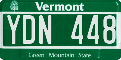 VT license plate YDN448