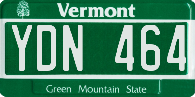 VT license plate YDN464