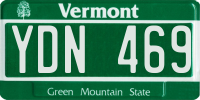 VT license plate YDN469