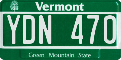 VT license plate YDN470