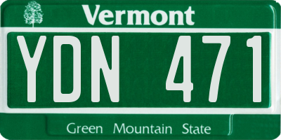 VT license plate YDN471