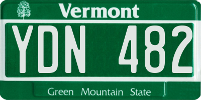 VT license plate YDN482