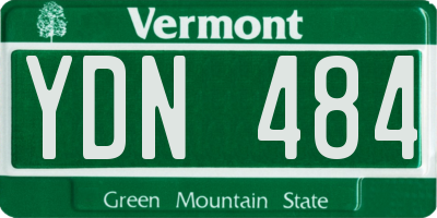 VT license plate YDN484