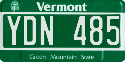 VT license plate YDN485