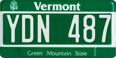 VT license plate YDN487