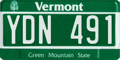 VT license plate YDN491