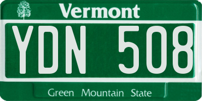 VT license plate YDN508