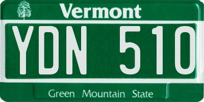 VT license plate YDN510