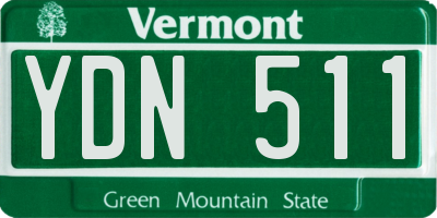 VT license plate YDN511