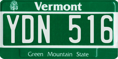 VT license plate YDN516