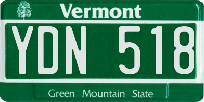 VT license plate YDN518
