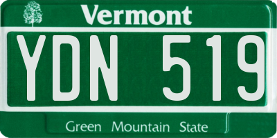 VT license plate YDN519