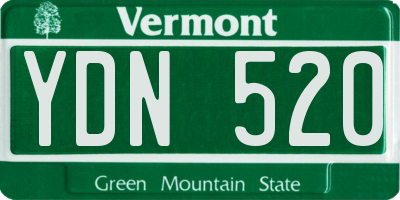 VT license plate YDN520