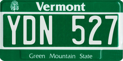 VT license plate YDN527