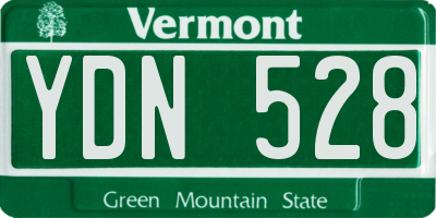 VT license plate YDN528