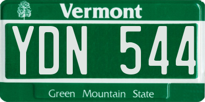 VT license plate YDN544