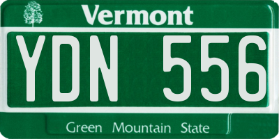 VT license plate YDN556