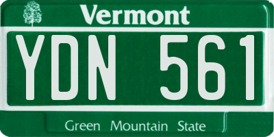 VT license plate YDN561