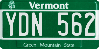 VT license plate YDN562