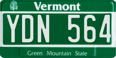 VT license plate YDN564