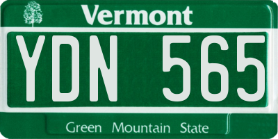 VT license plate YDN565