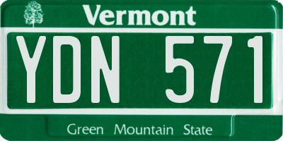 VT license plate YDN571