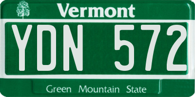 VT license plate YDN572