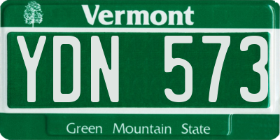 VT license plate YDN573