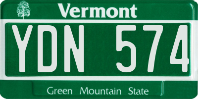VT license plate YDN574