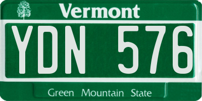 VT license plate YDN576