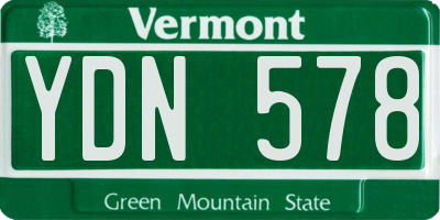 VT license plate YDN578