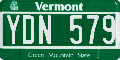 VT license plate YDN579