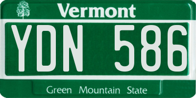 VT license plate YDN586