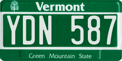 VT license plate YDN587