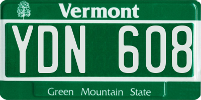 VT license plate YDN608
