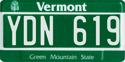 VT license plate YDN619