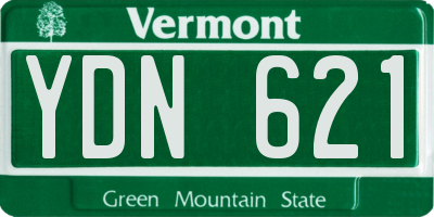 VT license plate YDN621