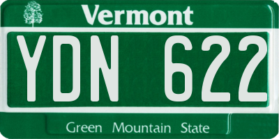 VT license plate YDN622