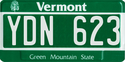 VT license plate YDN623