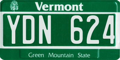 VT license plate YDN624