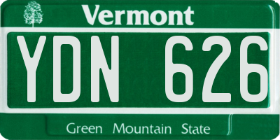 VT license plate YDN626