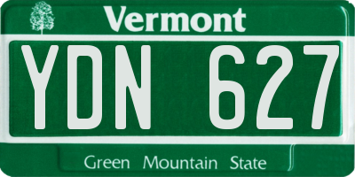 VT license plate YDN627