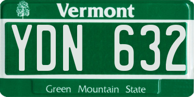 VT license plate YDN632