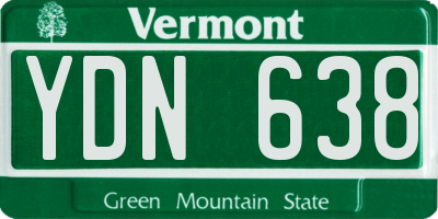 VT license plate YDN638
