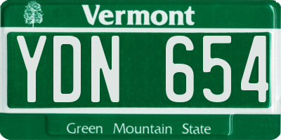 VT license plate YDN654