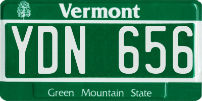 VT license plate YDN656
