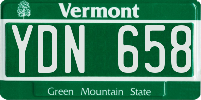 VT license plate YDN658