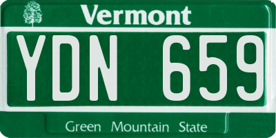 VT license plate YDN659